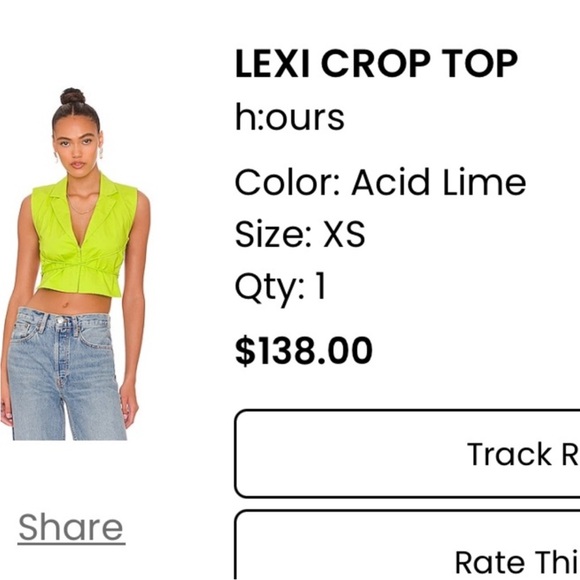 h:ours Lexi Crop Top - Picture 2 of 4